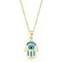 GELIN Hamsa Hand of Fatima Pendant Necklace in 14k Solid Gold, Evil Eye Jewelry for Women GELIN Hamsa Hand of Fatima Pendant Necklace in 14k Solid Gold, Evil Eye Jewelry for Women