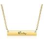 PANGRUI Engraved Bar Necklace, 18k Gold Plated Stainless Steel Customized Nameplate Necklace Personalized Choker Jewelry Gift for Women Girls Wedding Appointment