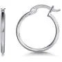 Silver Hoop Earrings for Women Men Girls- Cartilage Earring Small Hoop Earrings Hypoallergenic 925 Sterling Silver Tragus Earrings(12mm, 14mm, 15mm, 16mm, 20mm)