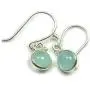 55Carat Natural Round Chalcedony Gemstone 925 Sterling Silver Earrings Fish Hook Back Handmade Jewelry 55Carat Natural Round Chalcedony Gemstone 925 Sterling Silver Earrings Fish Hook Back Handmade Jewelry
