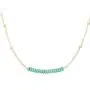 PearlyPearls 18k Gold Chain Choker Dainty Turquoise Beads Bar Necklace for Women Handmade Genstone Jewelry for Mothers Day PearlyPearls 18k Gold Chain Choker Dainty Turquoise Beads Bar Necklace for Women Handmade Genstone Jewelry for Mothers Day