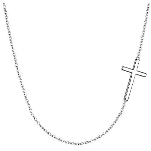 EVER FAITH 925 Sterling Silver Simple Sideways Cross Pendant Choker Necklace for Women, Girls EVER FAITH 925 Sterling Silver Simple Sideways Cross Pendant Choker Necklace for Women, Girls