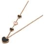 AAABBB Stainless Steel 4Pcs Heart Charm Choker Necklace Jewelry Trendy Acrylic Pendant Necklace for Women