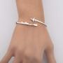 BAUNA World Travel Airplane Bracelet Pilot Gift Open Cuff Bangle Bracelet Aviation Jewelry Flight Attendant Gift