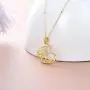 14k Gold Sunflower Heart Necklace for Women,''You are my sunshine'' Real Gold Love Jewelry Gifts for Wife Girlfriend, Present for Her16''-18''
