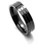 Xusamss Punk Rock Plated Black Titanium Steel Zircon Smooth Ring Xusamss Punk Rock Plated Black Titanium Steel Zircon Smooth Ring