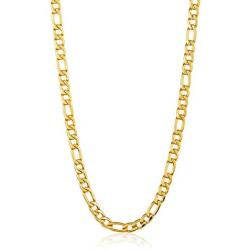 West Coast Jewelry | Crucible Stainless Steel Figaro Chain Necklace - 24''