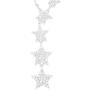 Tstars Star Necklace Jewelry for Women Sterling Silver Chain Pendant Valentines Necklace for Women Seven Stars Rhodium Plated