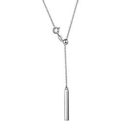 S925 Sterling Silver Dangle Tassel Jewelry Adjustable Long Chain Sweater Necklace for Women Girls