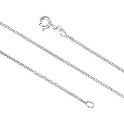 Sterling Silver 1.3mm Box Chain Necklace Solid Italian Nickel-Free, 16-36 Inch