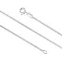 Sterling Silver 1.3mm Box Chain Necklace Solid Italian Nickel-Free, 16-36 Inch