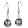 Freshwater Pearl Earrings Dangle Drop Sterling Silver Earrings Diamond Accented Fine Jewelry for Women Freshwater Pearl Earrings Dangle Drop Sterling Silver Earrings Diamond Accented Fine Jewelry for Women
