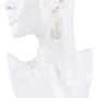 Allison Rose Atelier Marble and 18ct Gold Plated Dangle-Drop Fashion Earrings with Steel Posts – Fish Hook Closure
