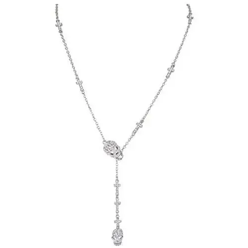 EVER FAITH Gothic Jewelry 2 Skull Cross Austrian Crystal Punk Y-Shaped Halloween Necklace EVER FAITH Gothic Jewelry 2 Skull Cross Austrian Crystal Punk Y-Shaped Halloween Necklace