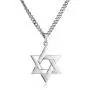 Mens Sterling Silver Star of David Pendant with Stainless Steel Chain, 24'' Mens Sterling Silver Star of David Pendant with Stainless Steel Chain, 24''