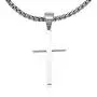 Double Rainbow Jewelry 16''-36'' Mens Stainless Steel Unisex Silver Plain Cross Pendant 3.5MM Rolo Pearl Box Chain Necklace Link Double Rainbow Jewelry 16''-36'' Mens Stainless Steel Unisex Silver Plain Cross Pendant 3.5MM Rolo Pearl Box Chain Necklace Link
