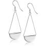 Sllaiss 925 Sterling Silver Paddle Dangle Earrings Geometric Triangle Statement Drop Earrings for Women Girls Lightweight