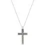 LeCalla Sterling Silver Jewelry Light-Weight Cross Religious Pendant with Cable Chain for Men LeCalla Sterling Silver Jewelry Light-Weight Cross Religious Pendant with Cable Chain for Men