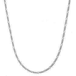 Savlano 925 Sterling Silver 2mm Italian Solid Figaro Link Chain Necklace with Gift Box for Men & Women - Made in Italy