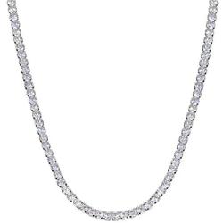 Savlano 18K Gold Plated Cubic Zirconia Round 4MM Classic Tennis 18 Inches Chain Necklace For Women, Girls & Men Comes With Savlano Gift Box