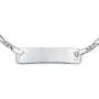 Engravable Identification ID Bracelet Figaro Name Plate Small Wrist 6 Inch For Women 925 Sterling Silver Nickle-Free Engravable Identification ID Bracelet Figaro Name Plate Small Wrist 6 Inch For Women 925 Sterling Silver Nickle-Free