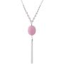 Long Tassel Pendant Necklace for Women Girls, Long Tassel Necklace,Genuine Quartz Stone Pendant Necklace,Ajustable from 32 to 34 Inch
