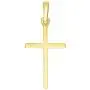 Solid 14k Yellow Gold Classic Christian Cross Charm Pendant Solid 14k Yellow Gold Classic Christian Cross Charm Pendant