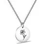 ENSIANTH Silver Birth Flower Pendant Necklace Flowers of The Month Gift Birthday Gift for Her