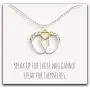 Happy Kisses Baby Feet Necklace with Heart - Cute Charm Pendant with Pro Life Message Card – Gold and Silver Finish