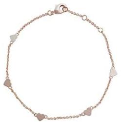 HONEYCAT Sweetheart Tiny Heart Charms Bracelet in Gold, Rose Gold, or Silver | Minimalist, Delicate Jewelry