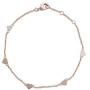 HONEYCAT Sweetheart Tiny Heart Charms Bracelet in Gold, Rose Gold, or Silver | Minimalist, Delicate Jewelry