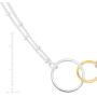 Silpada Pagosa Circle Linking Station Necklace in Sterling Silver & 18K Gold Plate, 16'' + 2''