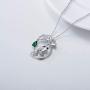 PEIMKO Frog Necklace Sterling Silver Cute Animal Frog Lotus Leaf Necklace Birthday Gift for Sister Daughter Women Girl
