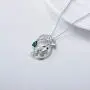 PEIMKO Frog Necklace Sterling Silver Cute Animal Frog Lotus Leaf Necklace Birthday Gift for Sister Daughter Women Girl
