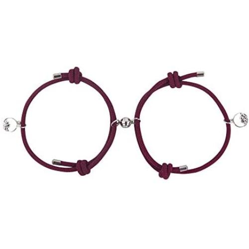 HICOSKY Magnetic Couple Bracelets Set Vows of Eternal Love Jewelry Gifts for Women Men Lover