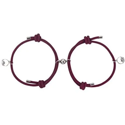 HICOSKY Magnetic Couple Bracelets Set Vows of Eternal Love Jewelry Gifts for Women Men Lover