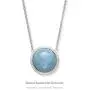 Sterling Silver Natural Aquamarine Necklace for Women