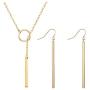 Punk Simple Style Gold/Silver Plated Lightning Long Exaggerated Square Geometric Stick Drop Dangle Earring for Women