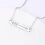 925 Sterling Silver Love Arrow Horizontal Sideways Minimalist Bar Pendant Necklace for Women Teen Girls Gift, 18 inch + 2 inch