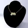 YINSHIFU Name Necklace Personalized Name Plate Pendant Necklace with Heart in 18K Gold Plated YINSHIFU Name Necklace Personalized Name Plate Pendant Necklace with Heart in 18K Gold Plated