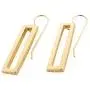 NIEVOS JEWELRY Gold-plated-brass Earring 24k Classic Rectangle Earring. Chunky Design Gift Jewelry Love Handmade Designer Made By Women For Her NIEVOS JEWELRY Gold-plated-brass Earring 24k Classic Rectangle Earring. Chunky Design Gift Jewelry Love Handmade Designer Made By Women For Her