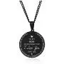 XUANPAI Stainless Steel to My Son Love Dad Courage Inpsirational Round Pendant, Birthday Gifts to Son,Son Necklace from Dad,Love Son Gift