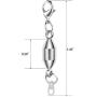 Aiskaer 4Pcs Gold and 4Pcs Silver Necklace Clasp Magnetic Jewelry Locking Clasps and Closures Bracelet Extender for Necklaces, Bracelets and Jewelry Making