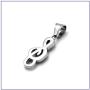 Fusamk Fashion Music Titanium Steel Note Symbol Pendant Charm Necklace