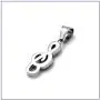 Fusamk Fashion Music Titanium Steel Note Symbol Pendant Charm Necklace Fusamk Fashion Music Titanium Steel Note Symbol Pendant Charm Necklace