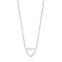 Katie Loxton Womens Silver Plated Sentiment Set Necklace and Earring Boxed Set of 2 Live Open Heart