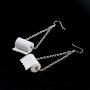 Toilet Paper Roll Drop Earrings Creative Handmade Ear Wire Hook Earrings paper towels Dangle Earrings Statement Funny Earring Gift for Women Girls