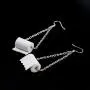 Toilet Paper Roll Drop Earrings Creative Handmade Ear Wire Hook Earrings paper towels Dangle Earrings Statement Funny Earring Gift for Women Girls
