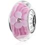 ATHENAIE 925 Sterling Silver Magnolia Bloom Pale Cerise Enamel Pink CZ Bead Charms for Bracelet