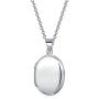 Simple Plain Dome Oval Circle Traditional Keepsake Personalized Engrave Photo Locket For Women Teens Holds Photos Pictures 925 Silver Necklace Pendant Small Medium Large